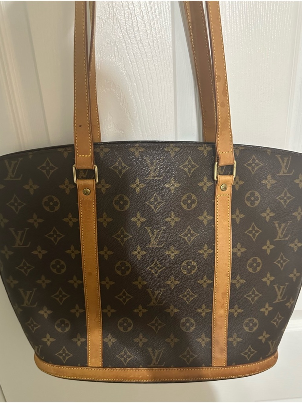 Louis Vuitton sac shopper tote Monogram Canvas Brown Tote with leather Straps - Picture 2 of 11